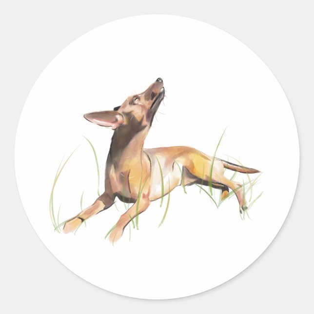Miniature Pinscher Sticker Label (Front)