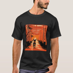 Miniature Pinscher Torii Gates Funny Dog Japan T-Shirt