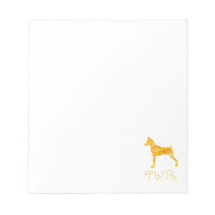Miniature Pinscher Watercolor Design Notepad