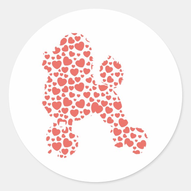 Miniature Poodle Classic Round Sticker (Front)