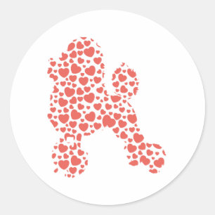 Miniature Poodle Classic Round Sticker