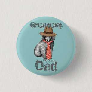 Miniature Poodle Dad 1 Inch Round Button