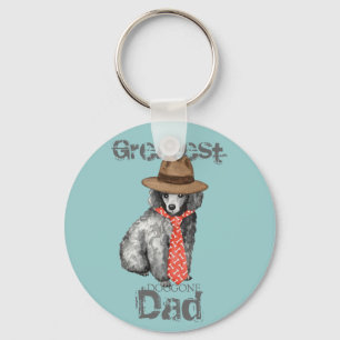 Miniature Poodle Dad Keychain