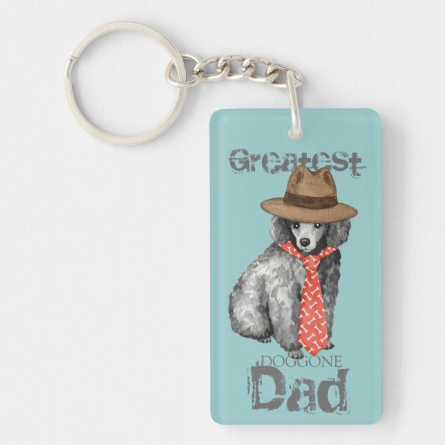 Miniature Poodle Dad Keychain (Front)