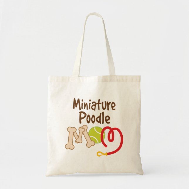 Miniature Poodle Dog Breed Mom Gift Tote Bag (Front)