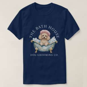 Miniature Poodle Dog Groomer T-shirt - Navy Blue