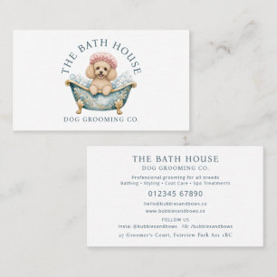 Miniature Poodle Dog Grooming Business Card