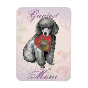 Miniature Poodle Heart Mom Magnet