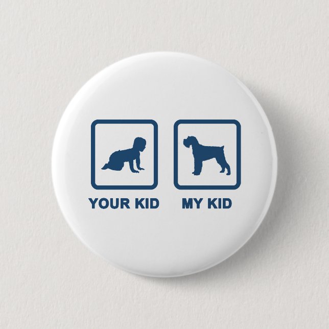 Miniature Schnauzer 2 Inch Round Button (Front)
