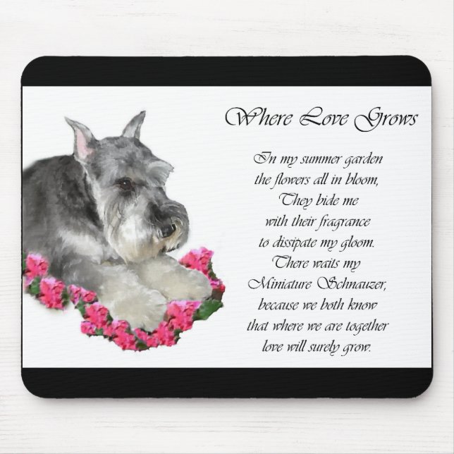 Miniature Schnauzer Art Gifts Mouse Pad (Front)