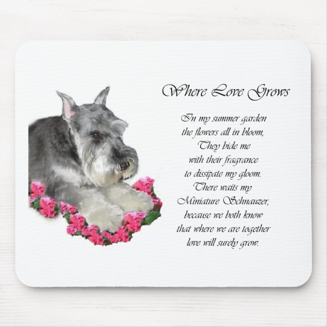 Miniature Schnauzer Art Gifts Mouse Pad (Front)