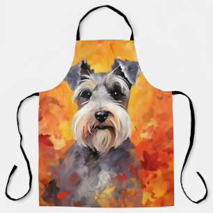 Miniature Schnauzer Autumn Thanksgiving Apron