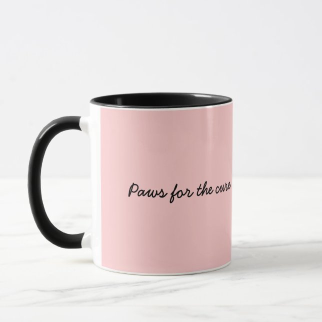 Miniature Schnauzer Breast Cancer Mug (Left)