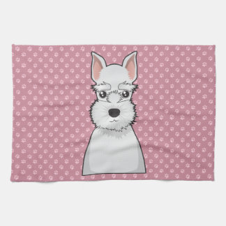 Miniature Schnauzer Cartoon Kitchen Towel