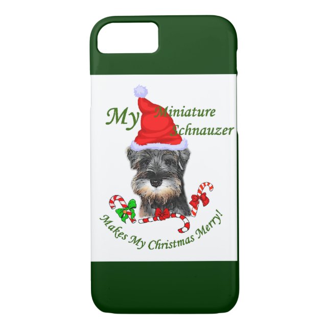 miniature Schnauzer Christmas Case-Mate iPhone Case (Back)
