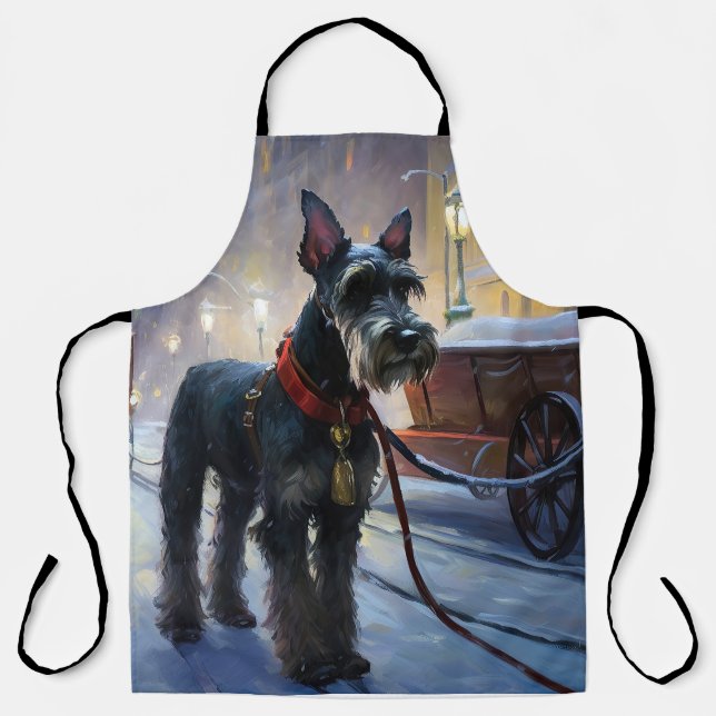 Miniature Schnauzer Christmas Festive Season Apron (Front)