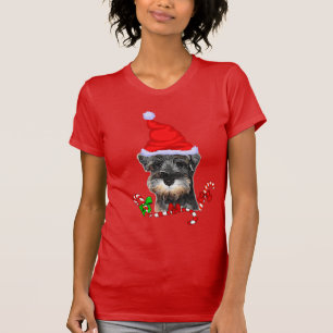 Miniature Schnauzer Christmas Merry T-Shirt