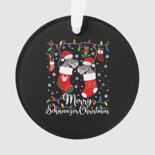 Miniature Schnauzer Christmas Mini Schnauzer Xmas  Ornament