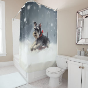Miniature Schnauzer Christmas snow winter