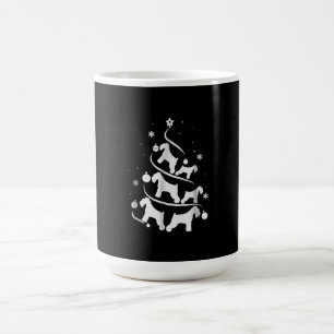miniature schnauzer christmas tree dog lover coffee mug