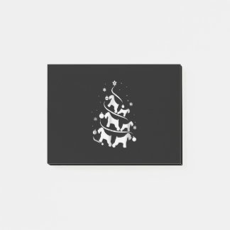 miniature schnauzer  christmas tree dog lover post-it notes