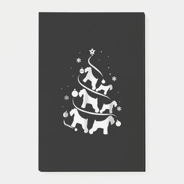 miniature schnauzer  christmas tree dog lover post-it notes (Front)