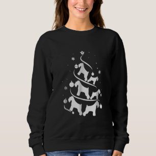 miniature schnauzer christmas tree dog lover sweatshirt