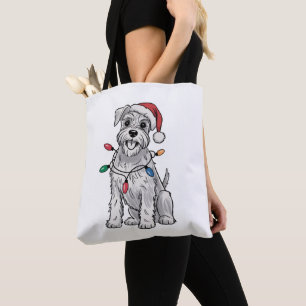 Miniature Schnauzer Christmas Xmas Dog Lover Gift Tote Bag