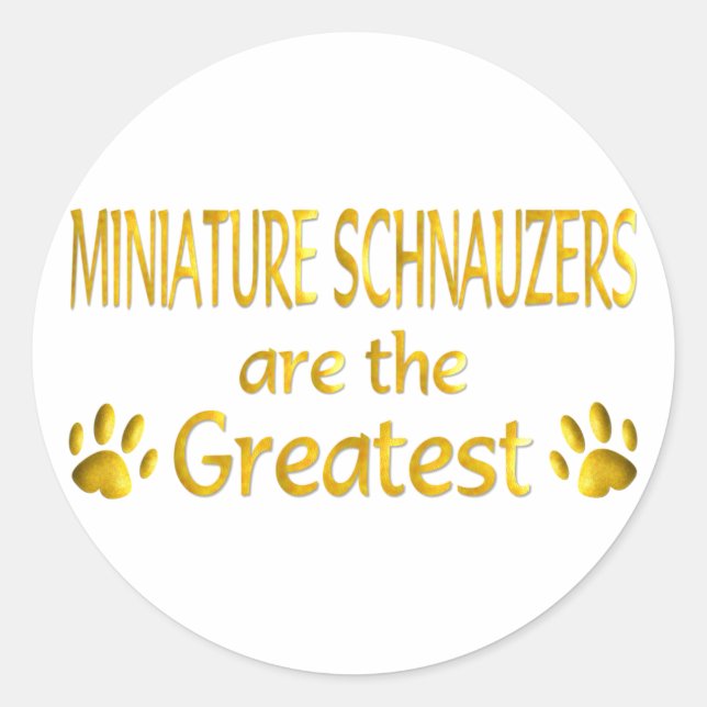 Miniature Schnauzer Classic Round Sticker (Front)