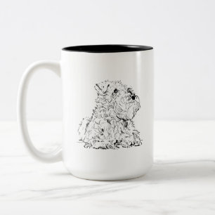 Miniature Schnauzer Coffee Mug, Dog Lover Two-Tone Coffee Mug