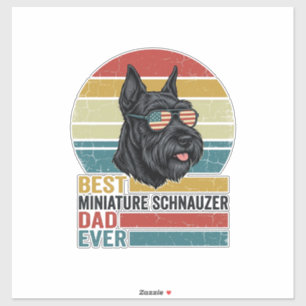 Miniature Schnauzer Dad Vintage Patriotic Shirt De