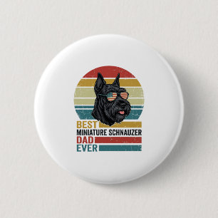 Miniature Schnauzer Dad Vintage Patriotic Shirt De 2 Inch Round Button