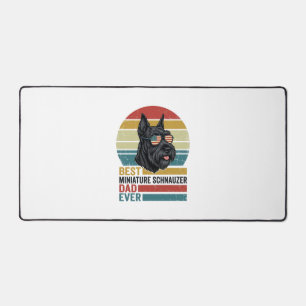 Miniature Schnauzer Dad Vintage Patriotic Shirt De Desk Mat