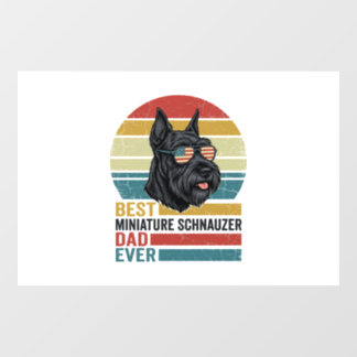 Miniature Schnauzer Dad Vintage Patriotic Shirt De Window Cling