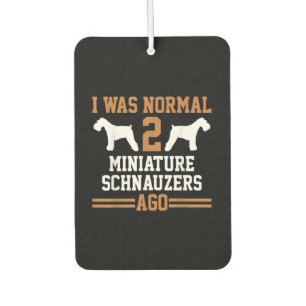 Miniature Schnauzer Dog 2 Two Dog Trainer School Air Freshener