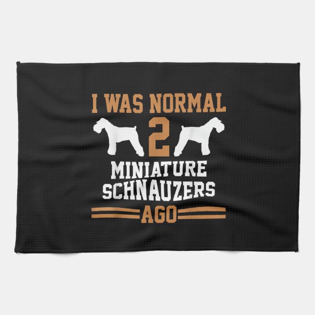 Miniature Schnauzer Dog 2 Two Dog Trainer School Kitchen Towel (Horizontal)
