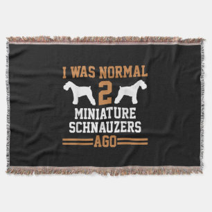 Miniature Schnauzer Dog 2 Two Dog Trainer School Throw Blanket