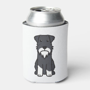 Miniature Schnauzer Dog Cartoon Can Cooler