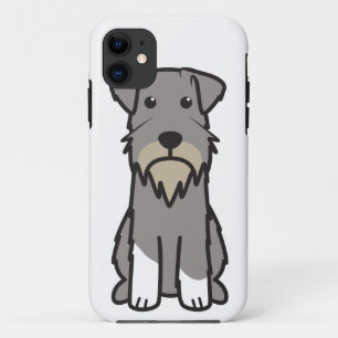 Miniature Schnauzer Dog Cartoon iPhone 11 Case