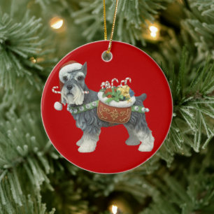 Miniature Schnauzer Dog Ornement de Noël