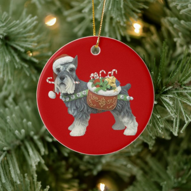Miniature Schnauzer Dog Ornement de Noël (Arbre)