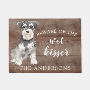 Miniature Schnauzer Dog Personalized Door Mat