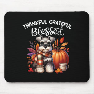 Miniature Schnauzer Dog Pumpkin Spice Happy Fall Y Mouse Pad