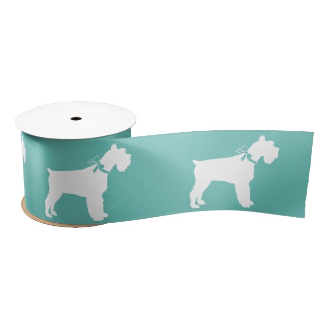 Miniature Schnauzer Dog Puppy Satin Ribbon (Spool)