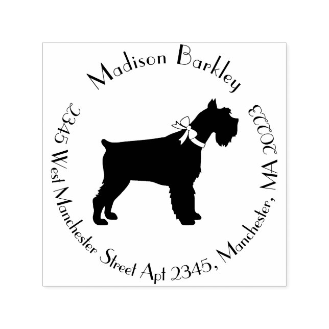 Miniature Schnauzer Dog Puppy Self-inking Stamp (Design)