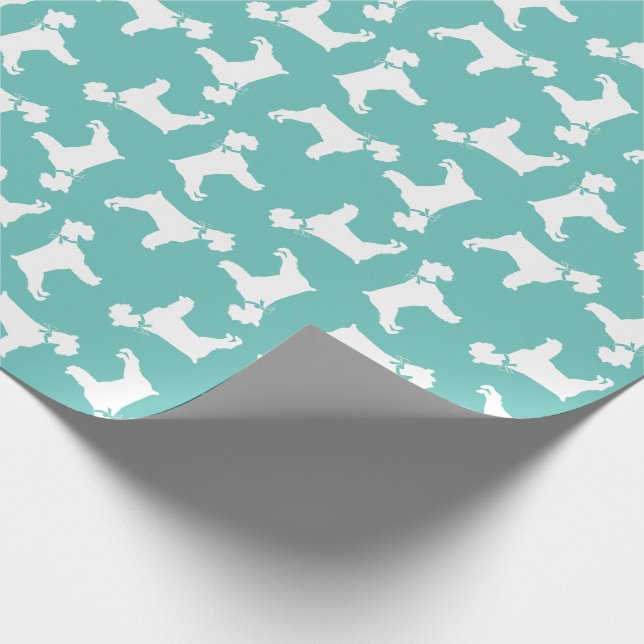 Miniature Schnauzer Dog Puppy Wrapping Paper (Corner)