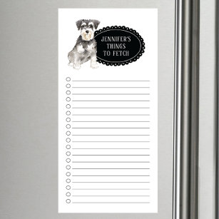 Miniature Schnauzer Dog Shopping List Magnetic Notepad