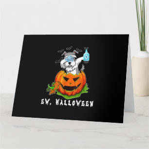 Miniature Schnauzer Ew Halloween Pumpkin Washing Card