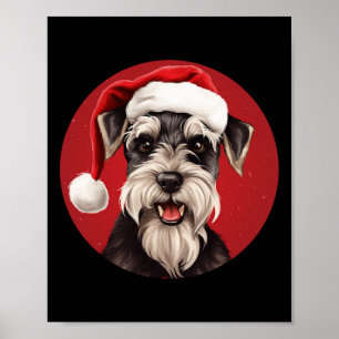 Miniature Schnauzer Funny Xmas Mom Dad Dog Lovers  Poster