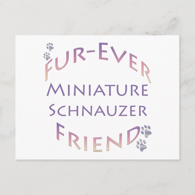 Miniature Schnauzer  Furever Postcard (Front)